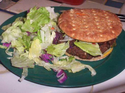 Black Bean and Bulgur veggie burgers