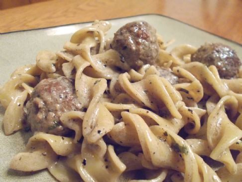 Turkey Meatball Stroganoff