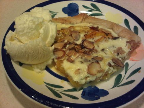 Almond Custard Peach Galette 