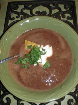 Peachy Black Bean Soup