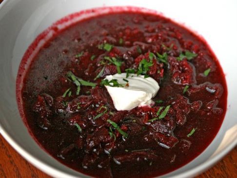 Vegan Roasted Beet and Potato Borscht