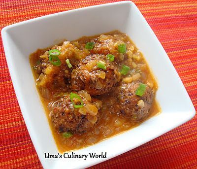 Vegetarian Manchurian (rice balls)