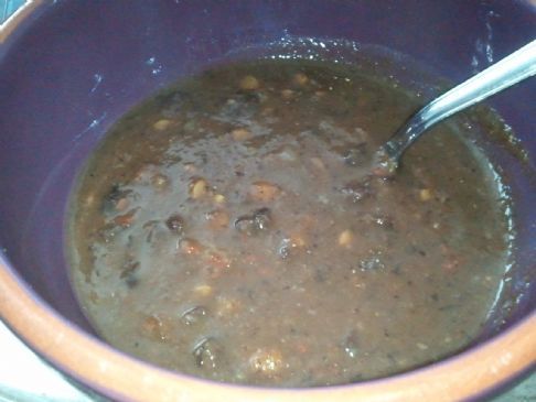 Drew's Lentil & Black Bean Soup