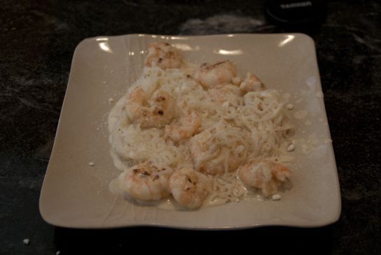 Spiced Shrimp Alfredo with Shiritaki Noodles