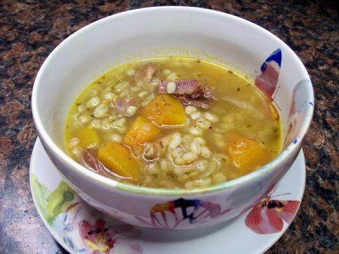 Barley Soup with Turkey & Butternut Squash