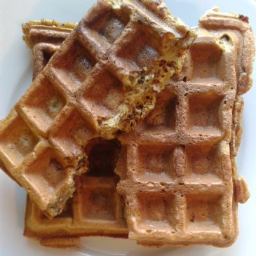 Protein Banana Nut Waffles