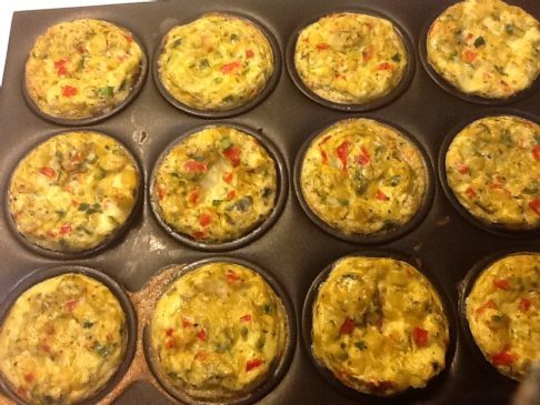 Scrambled Asparagus Omelet Muffin