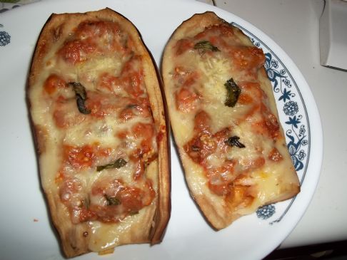 Cheesy Eggplant Boats