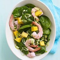 Caribbean Shrimp, Mango and Spinach Salad