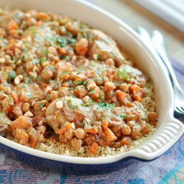 Moroccan Chicken Thighswith Chickpeas and Cumin