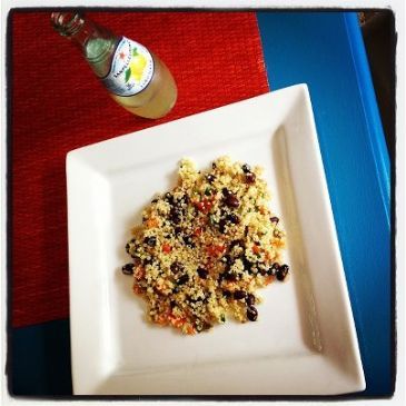 Quinoa & Black Bean Salad with Peppers