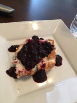 Blackberry agave angel food cake 