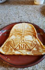 Whole Wheat Darth Vader Waffles