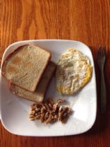 Egg, Toast, and Walnut Breakfast