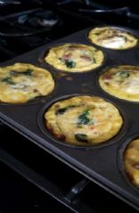 Sausage and spinach egg cups