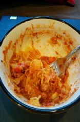 Ground turkey spaghetti squash pasta