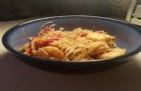 Shrimp stir fry with mai fun noodles