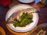 Asian Steamed Sea Bass with Swiss Chard and Rice