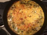 Bacon, Brussells Sprouts, and Cheddar Frittata 