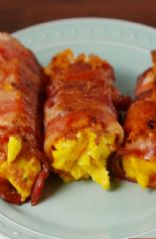 Bacon and eggs roll ups