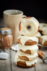 Baked Chai Latte Doughnuts with Vanilla Bean Icing