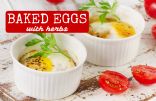 Baked Eggs (and Egg whites) with Herbs