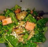 Balsamic chicken spinach watermelon quinoa feta salad