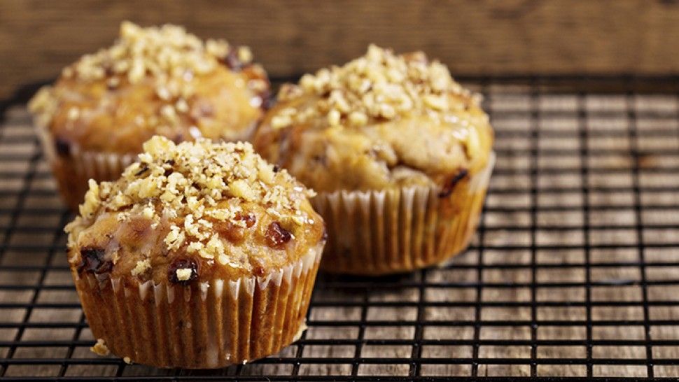 Banana, Date, and Nut Muffins Recipe | SparkRecipes