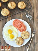 Breakfast  biscuits -  cheese &  bacon crumbled low carb and gluten free biscuits