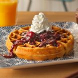 Buttermilk Waffles with Mixed Berry Sauce