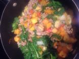 Butternut Squash Hash with Apple, Sausage and Kale