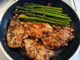 Buttery Garlic and Herb Chicken, with Asparagus & Mushrooms