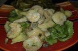 Cheesy shrimp tortellini