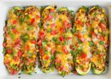 Chicken Enchilada Zucchini Boats
