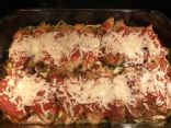 Chicken Parmesan and Zucchini Noodle Bake