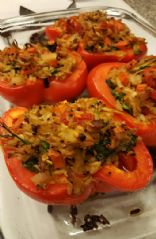 Chicken Stuffed Red Peppers