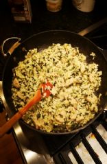 Chicken sausage and spinach risotto