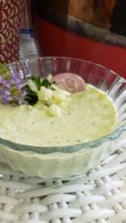 Chilled Cucumber Soup with Yogurt, Cilantro, and Coriander