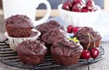 Chocolate Sour Cherry Muffins