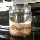 Cocoa and peanut butter chia seed pudding parfait