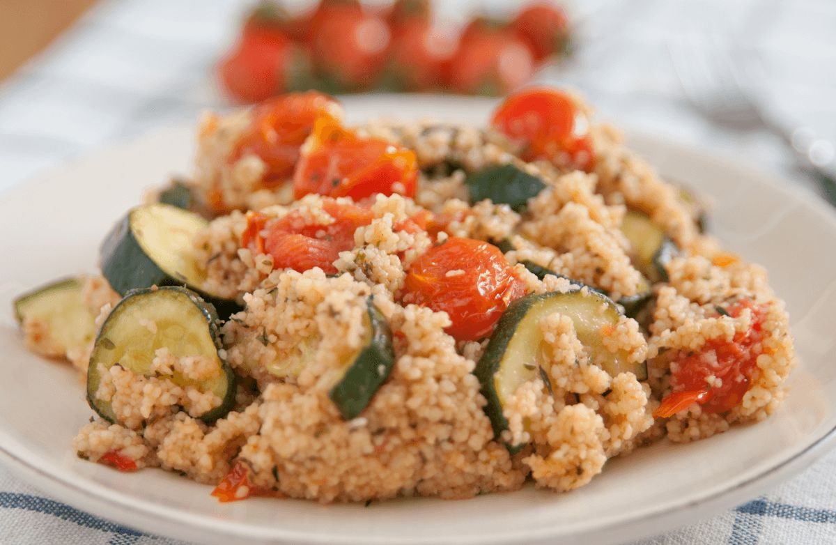 Couscous With Ground Turkey and Veggies Recipe | SparkRecipes