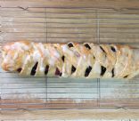 Crescent roll slice w berries and glaze
