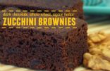 Dark Chocolate Whole Wheat Zucchini Brownies w/ Agave Nectar