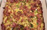 Egg brussel sprout bake with bacon