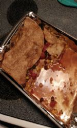 Enchilada casserole with homemade enchilada sauce