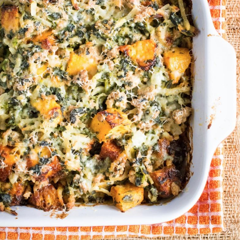 Fall Potluck Casserole With Turkey and Squash Recipe | SparkRecipes