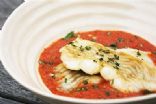 Flounder with Roasted Red Pepper Sauce