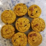 Pumpkin muffins with cranberries, walnuts & choc chips