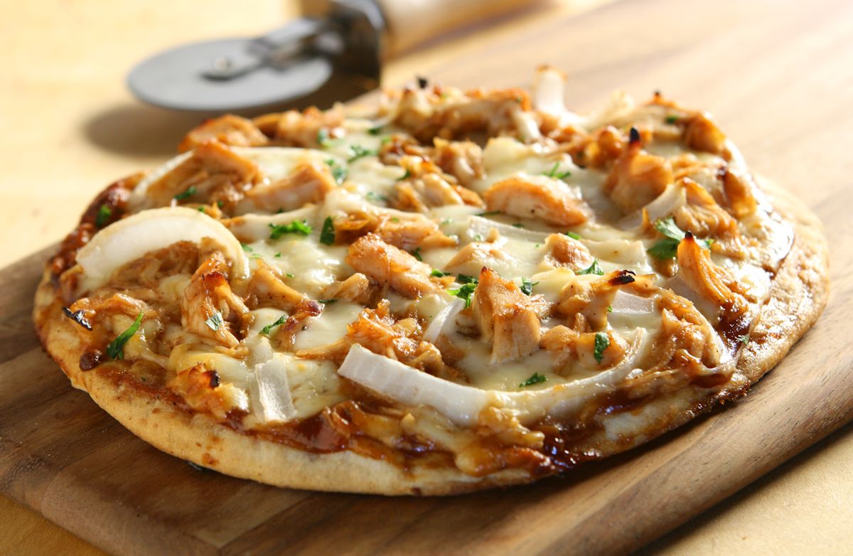 Garlic Chicken Barbecue Pizza Recipe  SparkRecipes