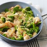 Garlicky Shrimp with Broccoli and Toasted Breadcrumbs